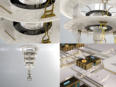 Quantum Computer StyleFrames 3d modeling c4d quantum computer styleframe technology