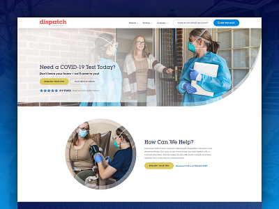 Dispatch Health design medical ui ux ux design web design website website design website development wordpress wordpress design
