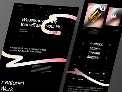 Ronan - Digital Agency agency design digital agency landing page minimal minimalist portfolio product design services typography ui ux web design website