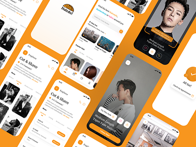 Hairdo! android barber barbershop hair haircut hairstyle illustration ios mobile app design product design salon ui user experience user interface ux