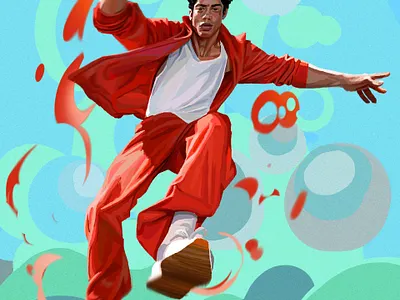 Leap character daniel clarke digital fashion folioart graphic illustration