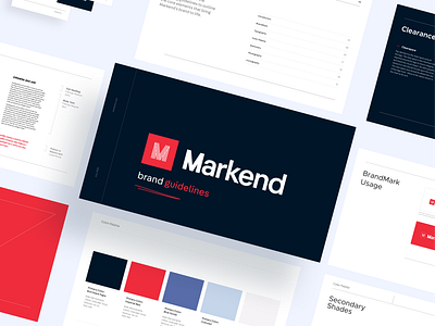 Markend Brand Guidelines brand brand guideline brand identity branding deck design designer figma graphic design illustration infographics layout logo logo design logo designer logo mark logodesign logotype pitch slide