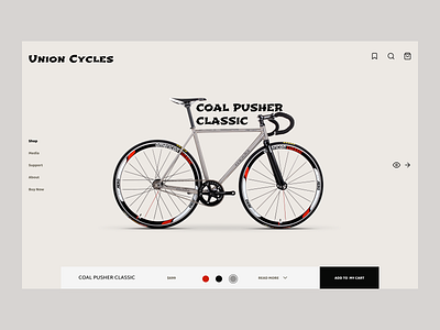 Union Cycles app bike branding cycle design fixie road bike ui web