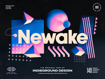 Newake Free Font 90s bold display font font design fonts free freebie indieground lettering memphis quote retro sans serif sans serif sanserif type typeface typo typography