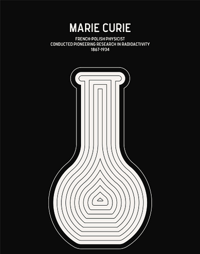 STEM Heroes 2021 | Marie Curie chemistry geometry hero history illustration illustrator math minimalism op art science stem