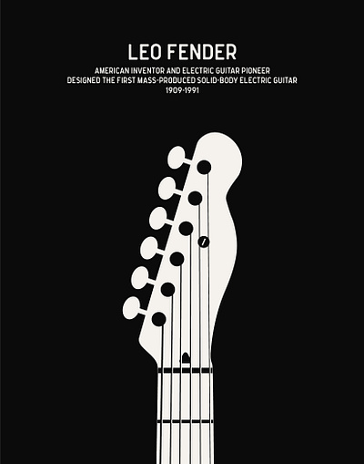 STEM Heroes 2021 | Leo Fender engineering fender guitar illustrator innovation minimalism music music art science stem