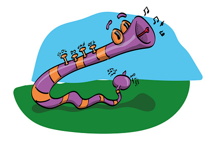 Serpente a suonargli adobe illustrator illustration