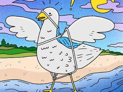 2/100 Discarded Covid-19 Masks... Are Killing Wildlife 100 day project beach covid pollution covid19 earth day editorial editorial art editorial illustration illustration pollution smithsonianmag the 100 day project this is newsworthy