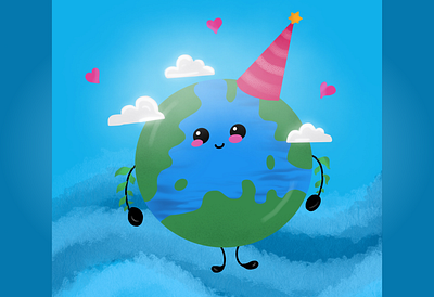 Happy Earth Day :) drawing dribbble dribbbleart dribbbleweeklywarmup earth earthday illustration procreate