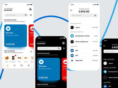 Banking App concept banking design finance minimal product design ui ux