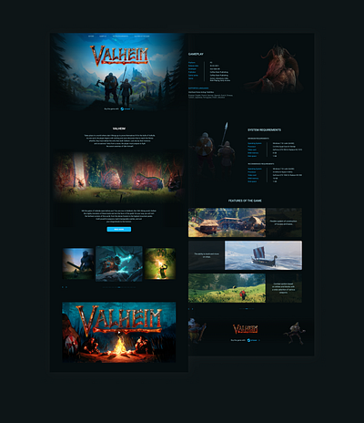 Valheim - PromoSite design design ui web website