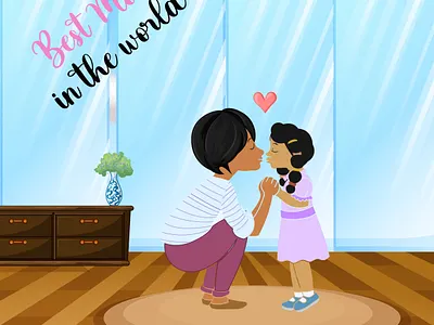children book illustration childrens book graphic design illustration illustration art love mom vector
