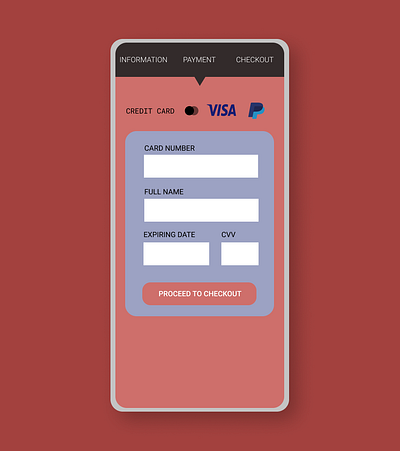 payment page app design ui ux