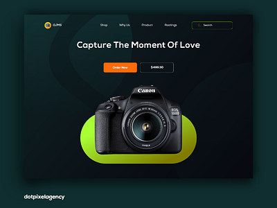 Camera - Product Landing Page cameraman canon cartoon colorful ecommerce event fujifilm kids photo lens minion model photo frame photographer photoshoot picture portraits shoot ui videography website