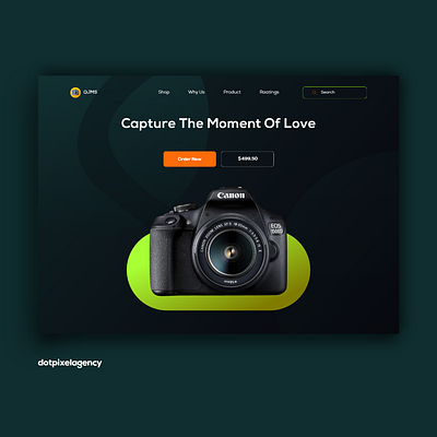 Camera - Product Landing Page cameraman canon cartoon colorful ecommerce event fujifilm kids photo lens minion model photo frame photographer photoshoot picture portraits shoot ui videography website