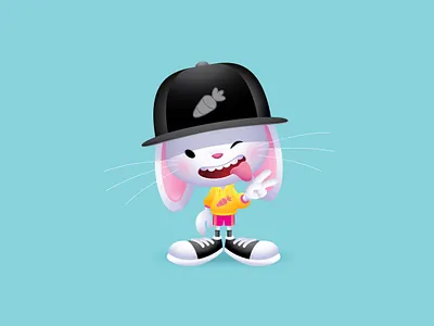 Bunny adobe illustrator character design cute illustration jerrod maruyama jmaruyama kawaii vector