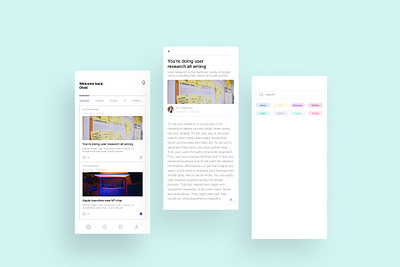 Blog Mobile App app design ui uiux design