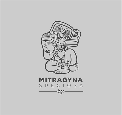 mitragyna speciosa logo art clean design graphic design icon illustrator logo typography vector web