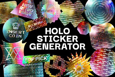 Holo Sticker Generator design foil generator gradient holo holo sticker holo sticker generator holographic holographic sticker holography iridescent light poster print shiny sticke rmockups sticker sticker mockup sticker template stickers