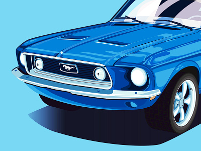 '67 Mustang cars ford icons illustration illustrator the creative pain typography vector vectorart