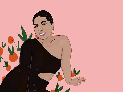 Editorial portrait art cartoon character concept art drawing fashion illustration poster texture women