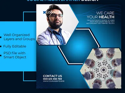 Social media post clean design designer fb fb ads fb banner fb cover fb post flat graphic design instagram instagram banner instagram post instagram stories medical medical care medical design medicine minimal