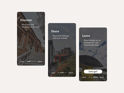 Daily UI #023 - Onboarding app daily daily ui daily ui 023 daily ui challenge dailyui dailyui 023 dailyuichallenge design museum museum app onboarding onboarding screen onboarding ui ui ux