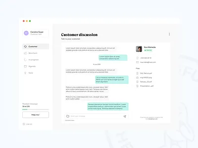 Customer Chat - Back Market card chat chatting dashboard template design app logo ui ui ux ui design uiux ux