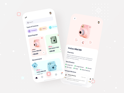 Camera Shop App 📸 app design camera cannon conceptual design dashboard design designer dribbble best shot ecommerce minimal popular popular shot trend trendy ui ux