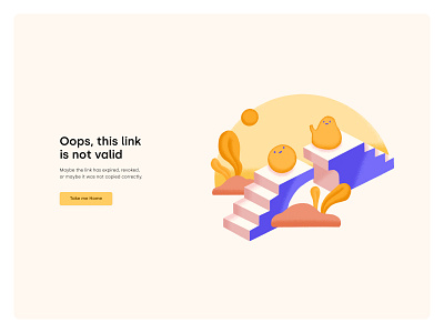 The Link is Expired error error page expired graphic design illustration illustration art illustration design link link is expired maintenance maintenance page not valid product design ux ui design ux ui designer