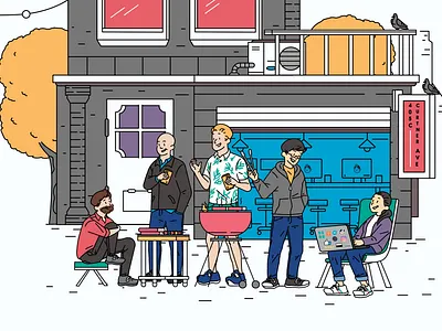 BotMD - Startup Illustration botmd character illustration gift grill illustration poster startup vector