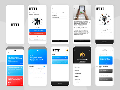 IFTTT Redesign design figma ifttt mobile app design mobile design mobile ui mobileapps redesign ui ui ux ui design uidesign uiux