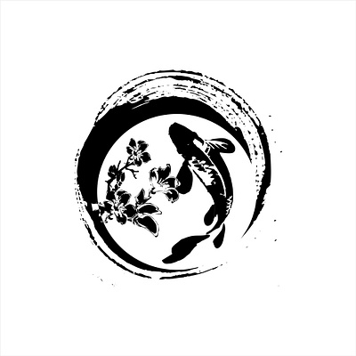 legendary koi fish logo, luck, prosperity, and good fortunE