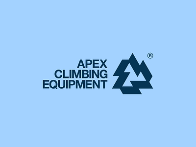 Apex Climbing Equipment Logo brand branding branditentity clean cleverlogo design flatlogo identitydesign illustration illustrator logo logomark logotype mark minimal negativespace simplelogo timeless vector