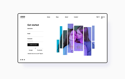 Sign up UI design ui website