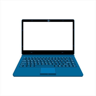 realistic laptop vector illustration in black and navy blue colo background booting business communication company computer concept connection design desktop device digital display electronic equipment icon information logo portable vectors