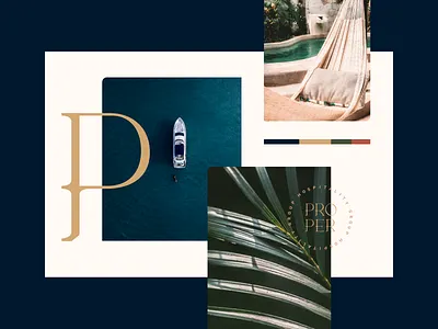 Moodboard | Proper brand brand design brand identity branding branding and identity color palette color swatches earthy hospitality logo luxury brand luxury design mood moodboard p photography swatches travel