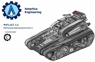 Antartica Drone light tank concept concept art fantasy art game art game artist illustration robot science fiction vehicle design