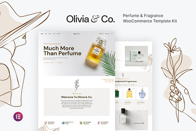 Perfume & Fragrance WooCommerce Template Kit design elementor fragrance perfume template ui ux website woocommerce