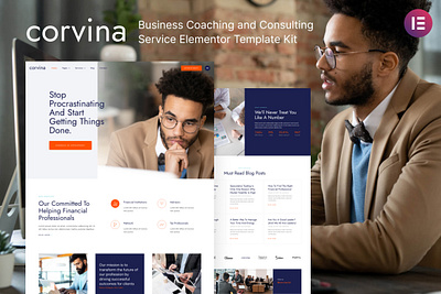 Business Coaching & Consulting Service Elementor Template Kit business coaching consulting design elementor service template ui ux website