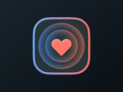 Heart icon! 3d app big sur brand brand identity branding geometric gradient heart icon icons illustration iphone logo logo design logodesign love mac mark symbol