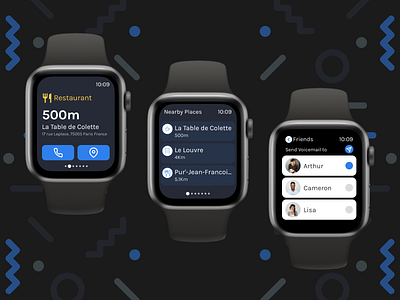 Nearby Place Finder WatchOS App ⌚️ app apple watch applewatch ios maps travel travel agency travel app ui uiux ux voice watch watches watchface watchos