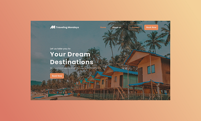 Travel Landing Page adobe xd app app design design figma graphic design illustration minimal ux web website