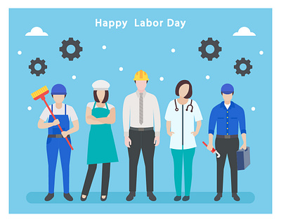 Labor Day celebration happy labor day illustration illustration design labor day labour vector vectors