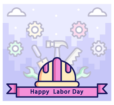 Labor Day 1 celebration design designs happy labor day illustration illustrator labor day vector