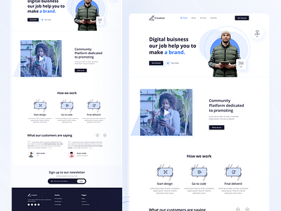 Digital agancy landing page design homepage interface ui uidesign ux web webdesign website