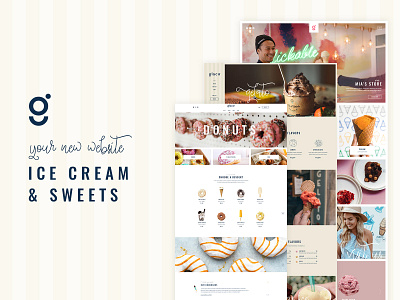 Glacé - Ice Cream & Sweet Shop Theme layout responsive template theme wordpress