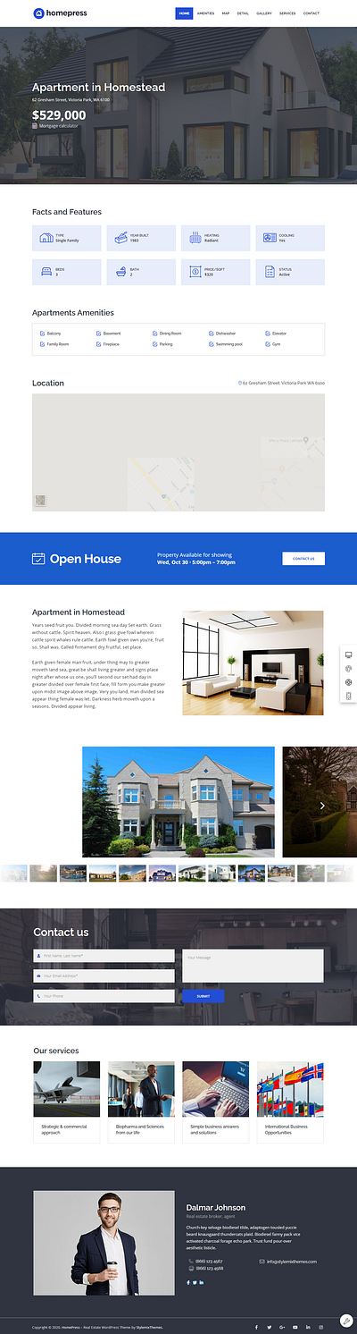 Single property home Real estate company website dropshipping store ecommerce design ecommerce shop landingpage mailchimp template shopify ui web woocommerce wordpress