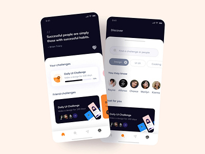 Transformation Challenge App app uidesign