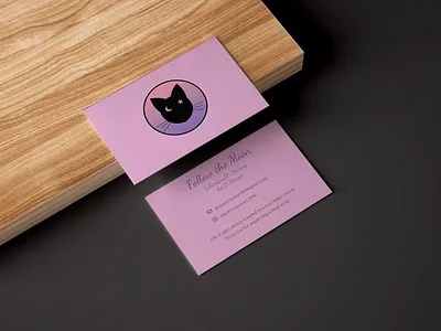 Follow the Moon Business Cards branding branding design business card design design logo